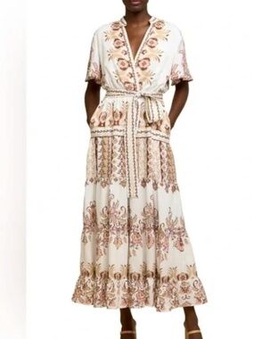 NWT Ciebon Thessa Printed Maxi Dress, Medium